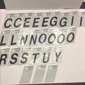 Hillman Adhesive Letter Black & Silver Bundle 1 - 1 1/2 “ - 26 TOTAL